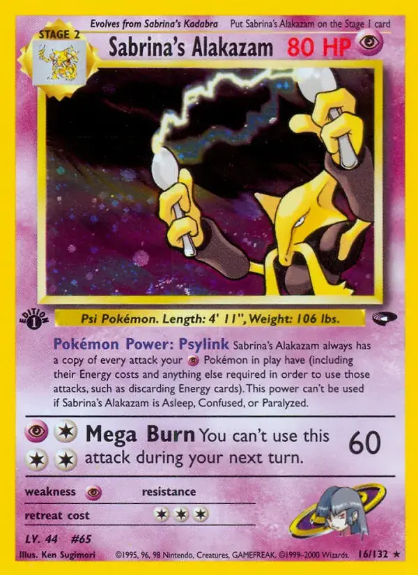 Sabrina's Alakazam - 16/132 - Gym Challenge