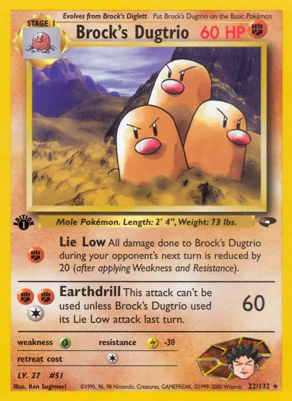 Brock's Dugtrio - 22/132 - Gym Challenge