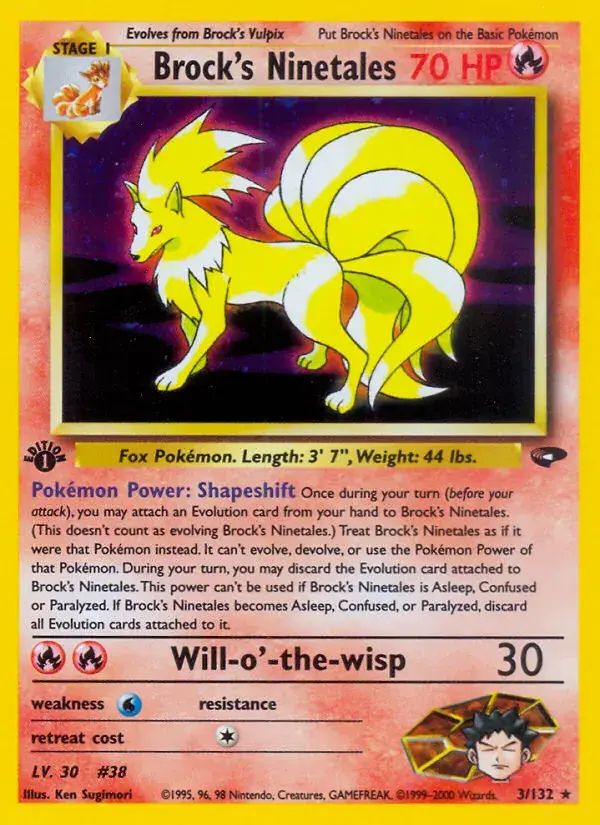 Brock's Ninetales - 3/132 - Gym Challenge