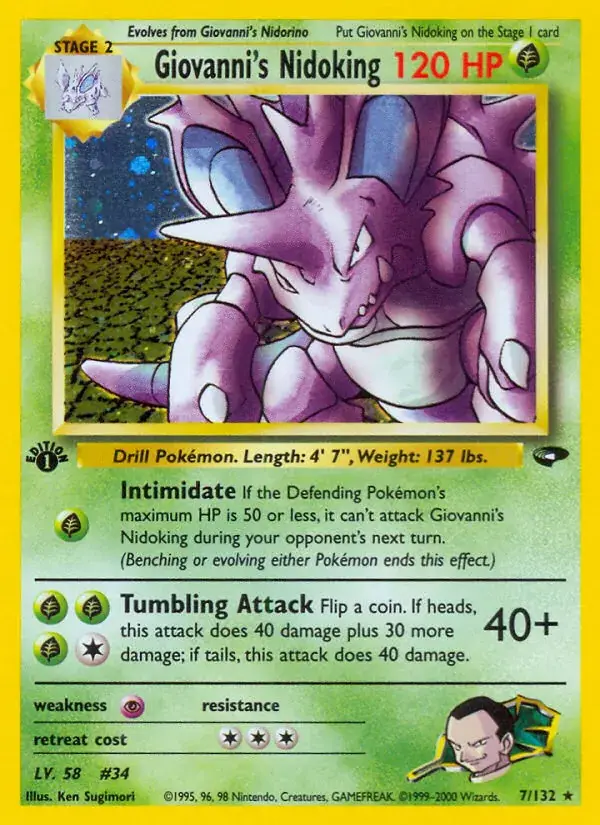 Giovanni's Nidoking - 7/132 - Gym Challenge