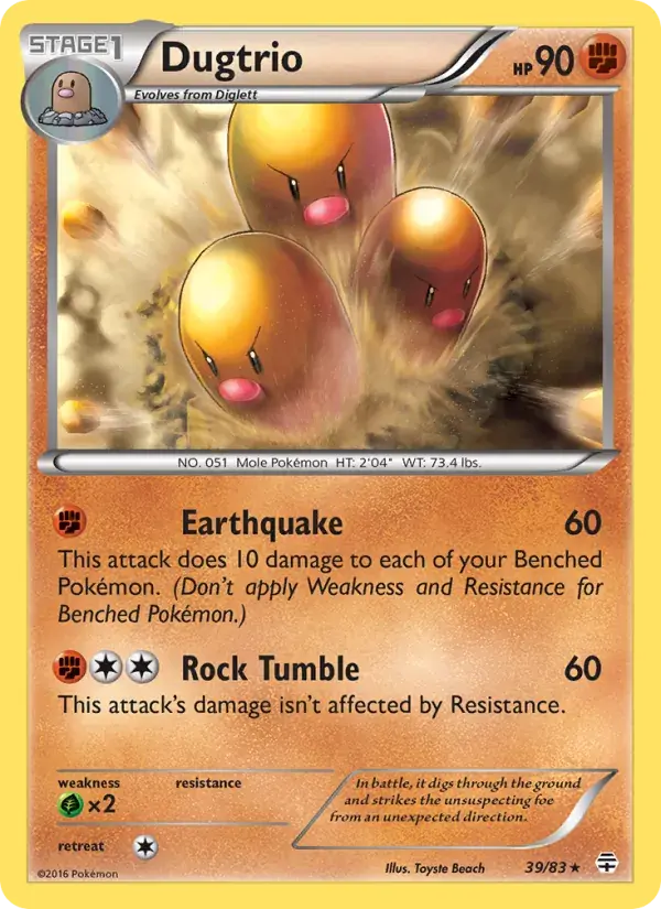 Dugtrio - 39/117 - Generations