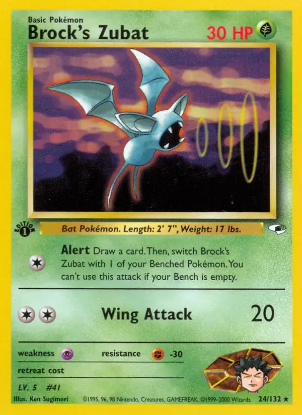 Brock's Zubat - 24/132 - Gym Heroes