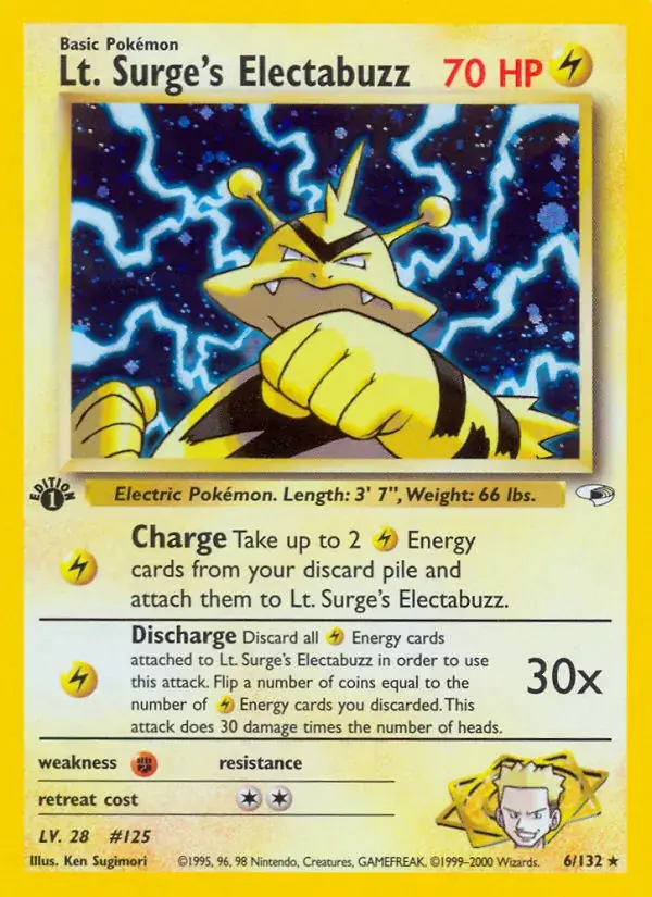 Lt. Surge's Electabuzz - 6/132 - Gym Heroes