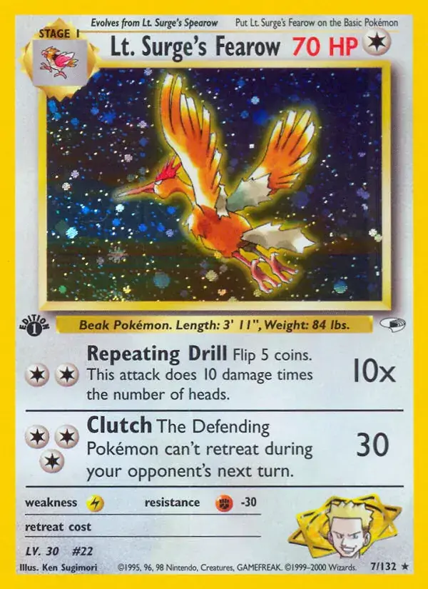 Lt. Surge's Fearow - 7/132 - Gym Heroes