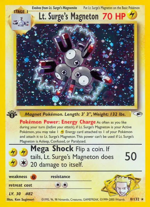Lt. Surge's Magneton - 8/132 - Gym Heroes