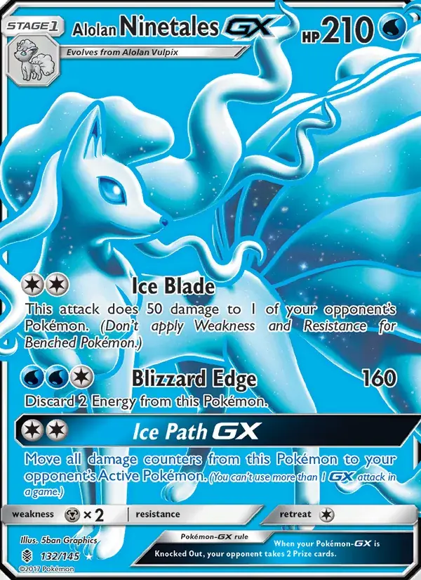 Alolan Ninetales GX - 132/169 - Guardians Rising