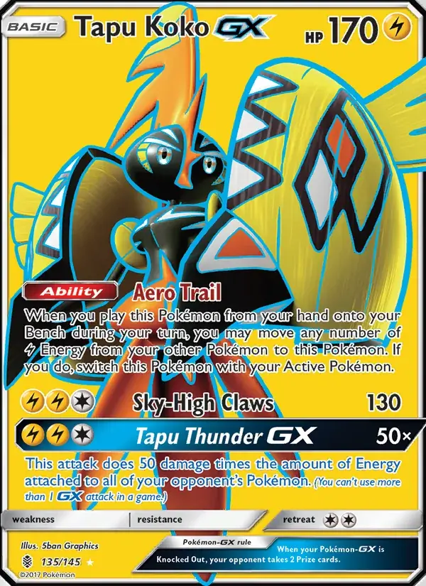Tapu Koko GX - 135/169 - Guardians Rising