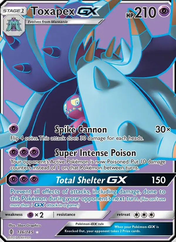 Toxapex GX - 136/169 - Guardians Rising