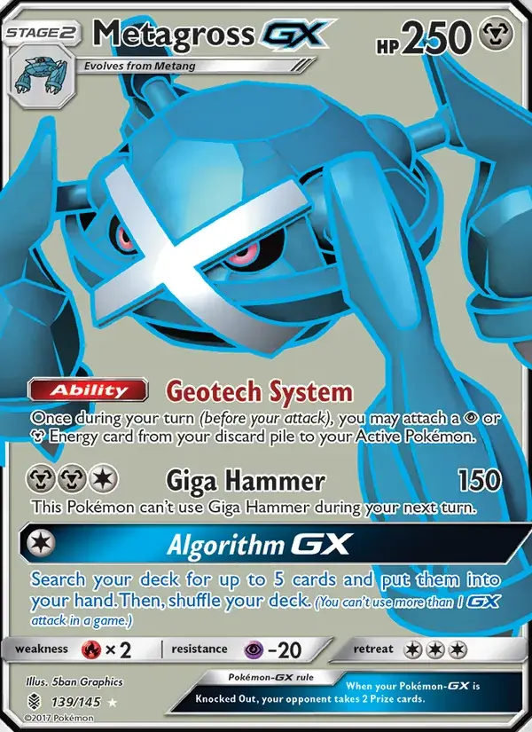 Metagross GX - 139/169 - Guardians Rising