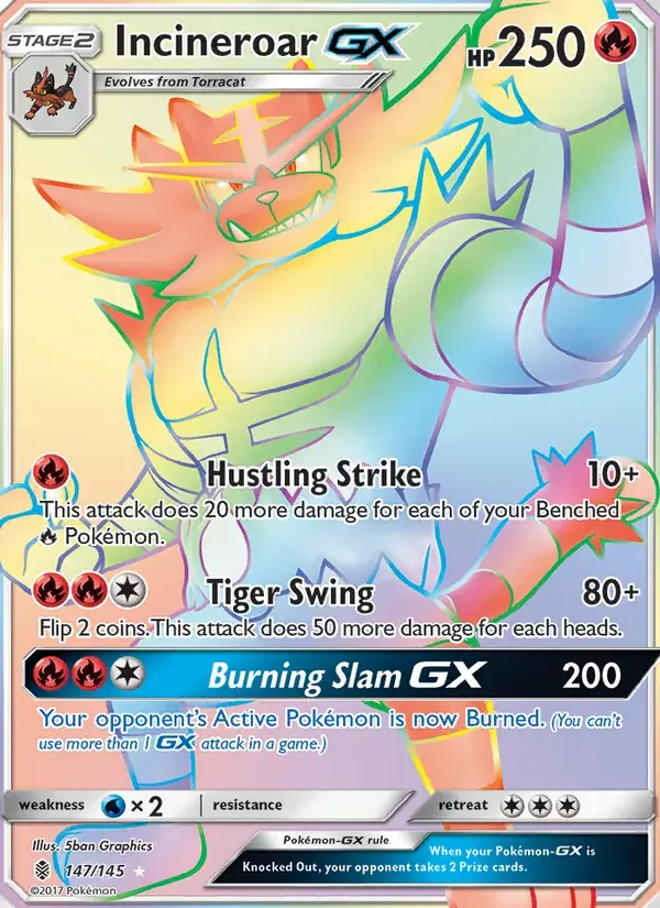 Incineroar GX - 147/169 - Guardians Rising
