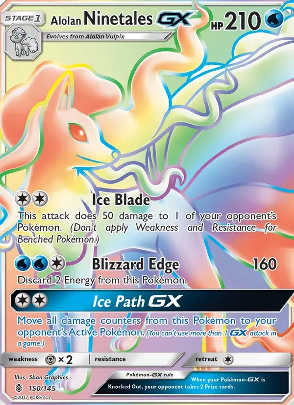 Alolan Ninetales GX - 150/169 - Guardians Rising