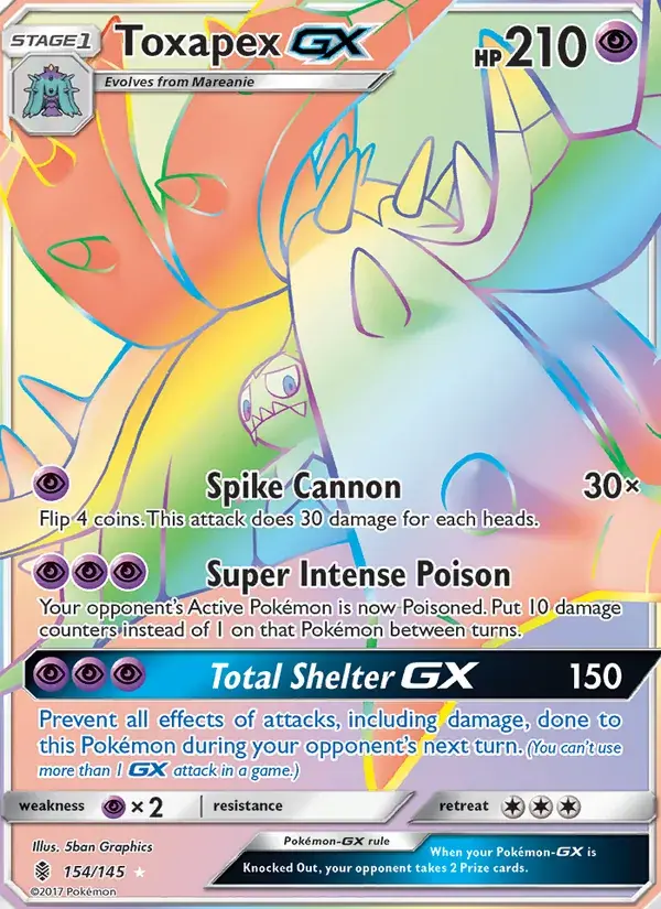 Toxapex GX - 154/169 - Guardians Rising