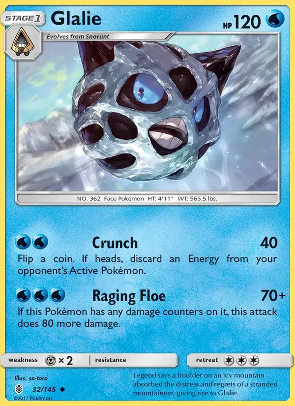 Glalie - 32/169 - Guardians Rising
