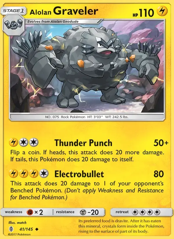 Alolan Graveler - 41/169 - Guardians Rising
