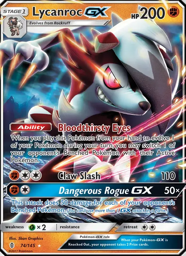 Lycanroc GX - 74/169 - Guardians Rising