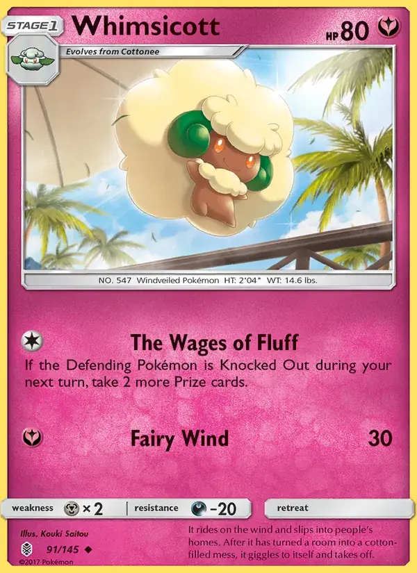 Whimsicott - 91/169 - Guardians Rising