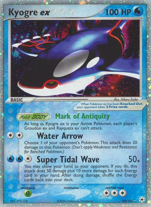 Kyogre ex - 94/102 - Hidden Legends