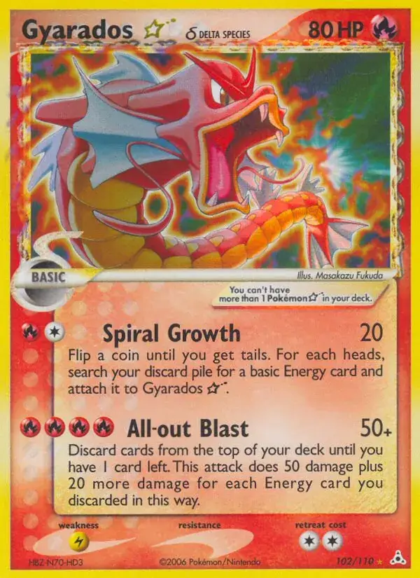 Gyarados ☆ δ - 102/111 - Holon Phantoms