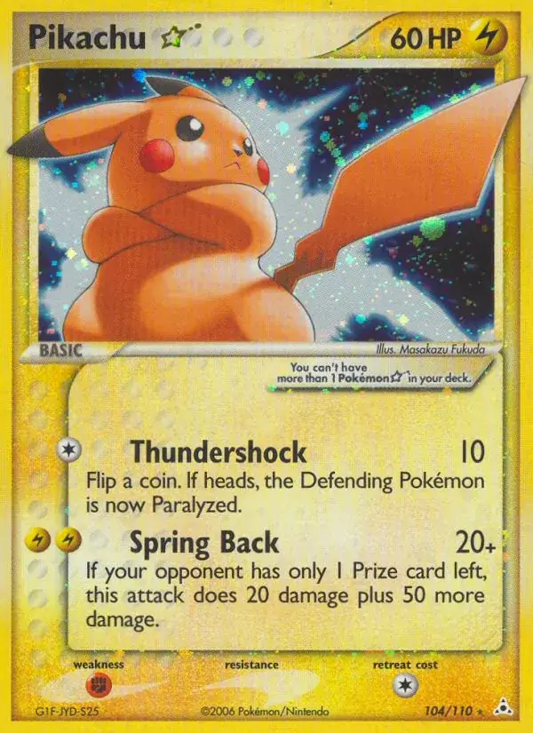 Pikachu Star - 104/111 - Holon Phantoms