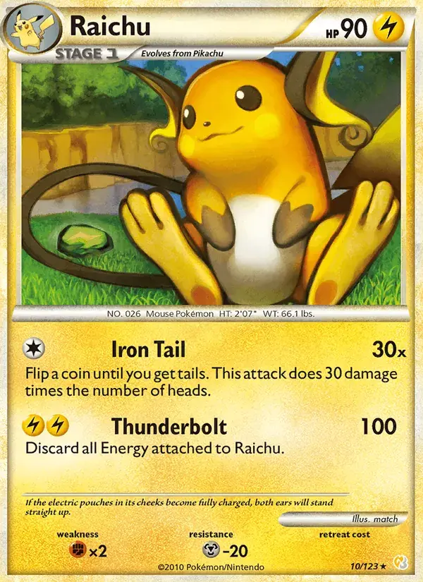 Raichu - 10/124 - HeartGold SoulSilver