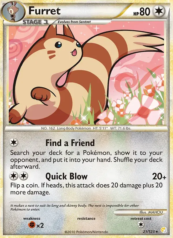 Furret - 21/124 - HeartGold SoulSilver