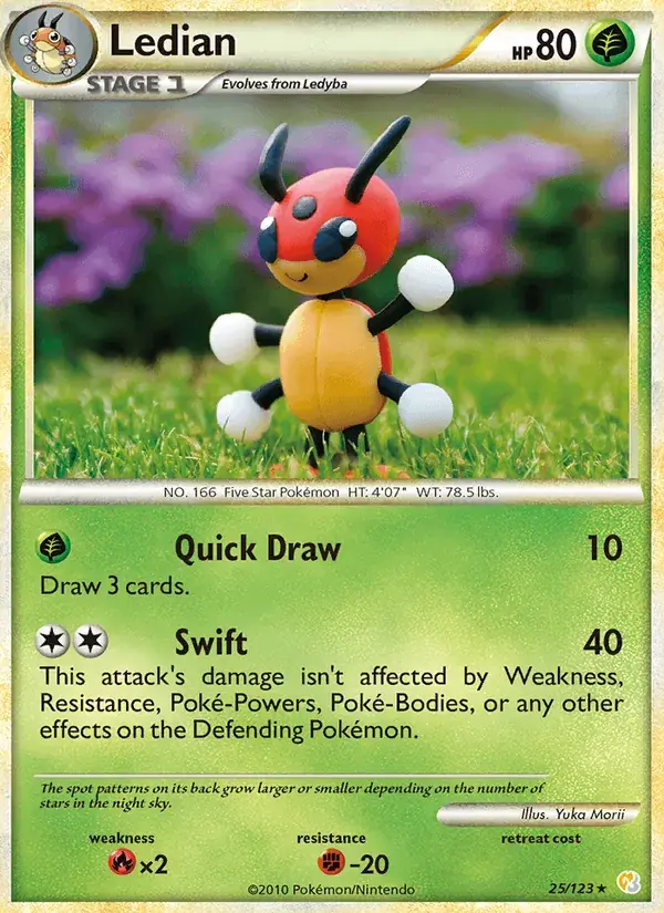 Ledian - 25/124 - HeartGold SoulSilver