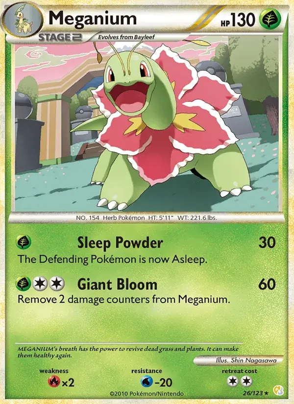 Meganium - 26/124 - HeartGold SoulSilver