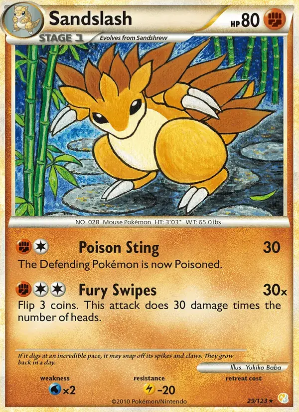 Sandslash - 29/124 - HeartGold SoulSilver