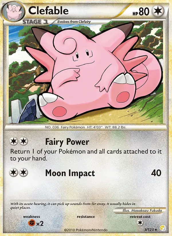 Clefable - 3/124 - HeartGold SoulSilver