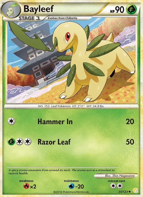 Bayleef - 35/124 - HeartGold SoulSilver