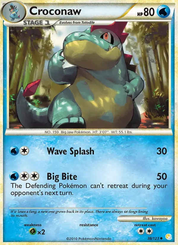 Croconaw - 38/124 - HeartGold SoulSilver