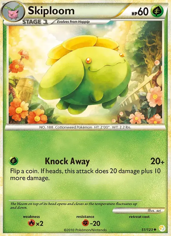 Skiploom - 51/124 - HeartGold SoulSilver