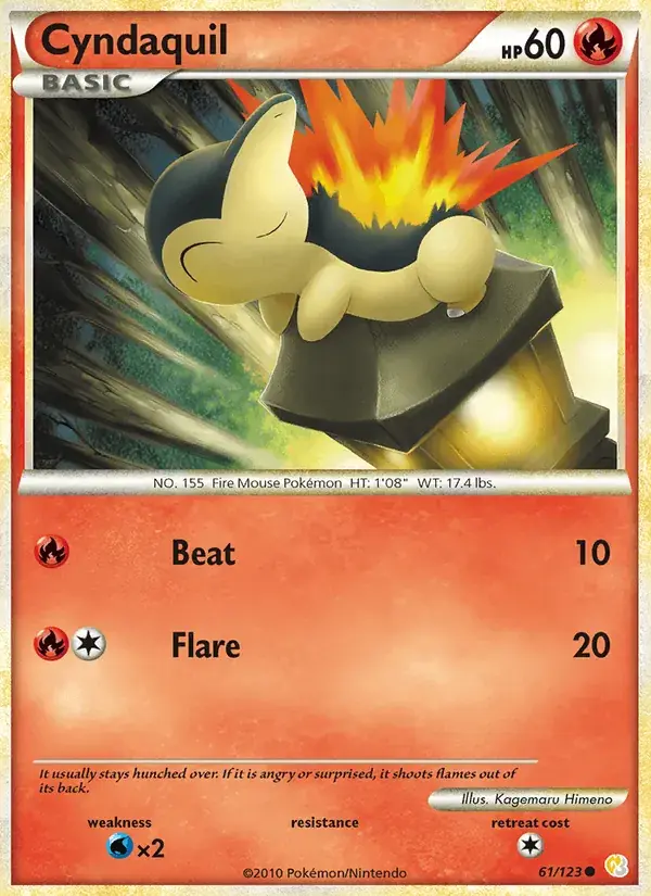 Cyndaquil - 61/124 - HeartGold SoulSilver