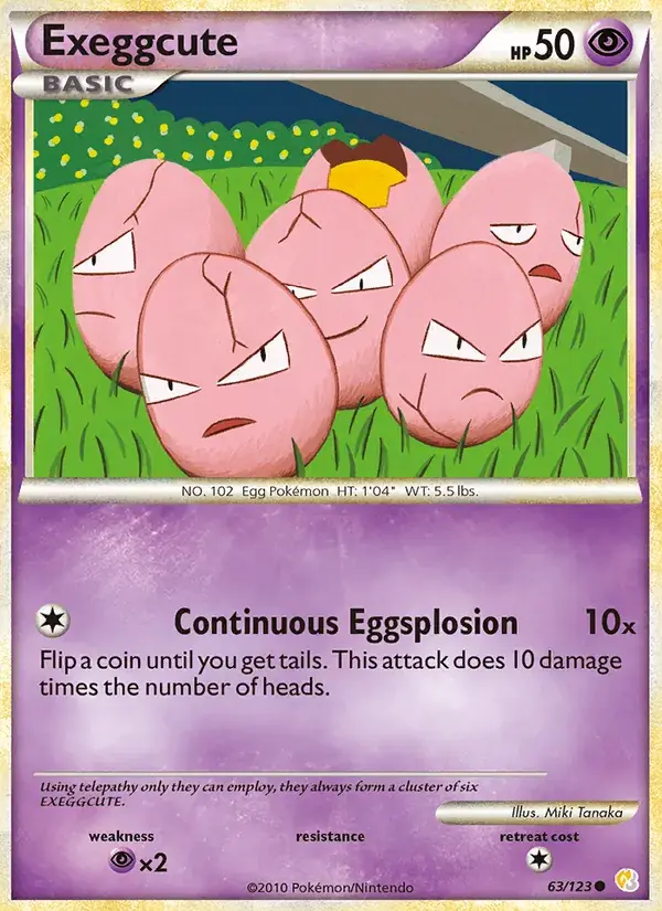 Exeggcute - 63/124 - HeartGold SoulSilver