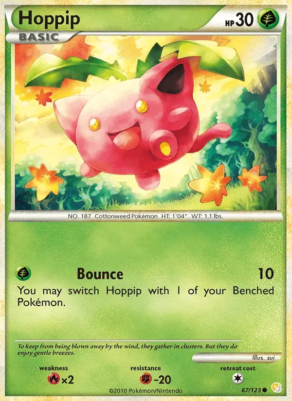 Hoppip - 67/124 - HeartGold SoulSilver