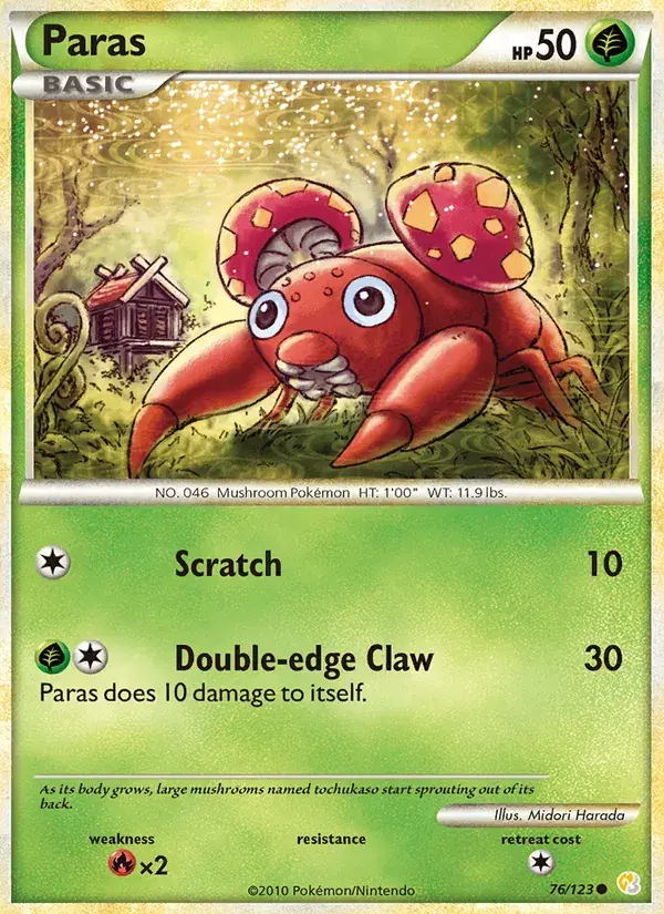 Paras - 76/124 - HeartGold SoulSilver