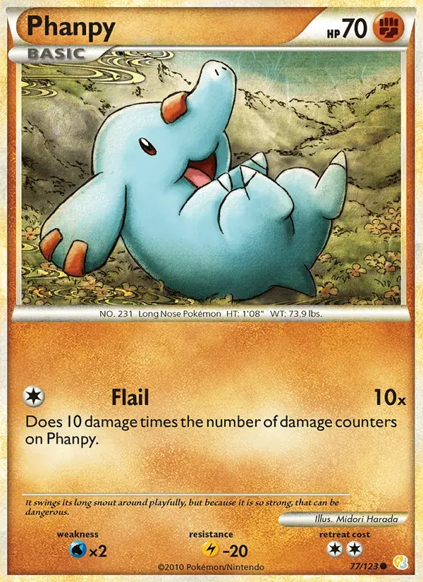 Phanpy - 77/124 - HeartGold SoulSilver