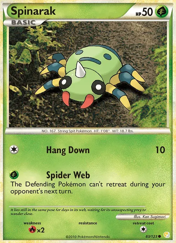 Spinarak - 83/124 - HeartGold SoulSilver