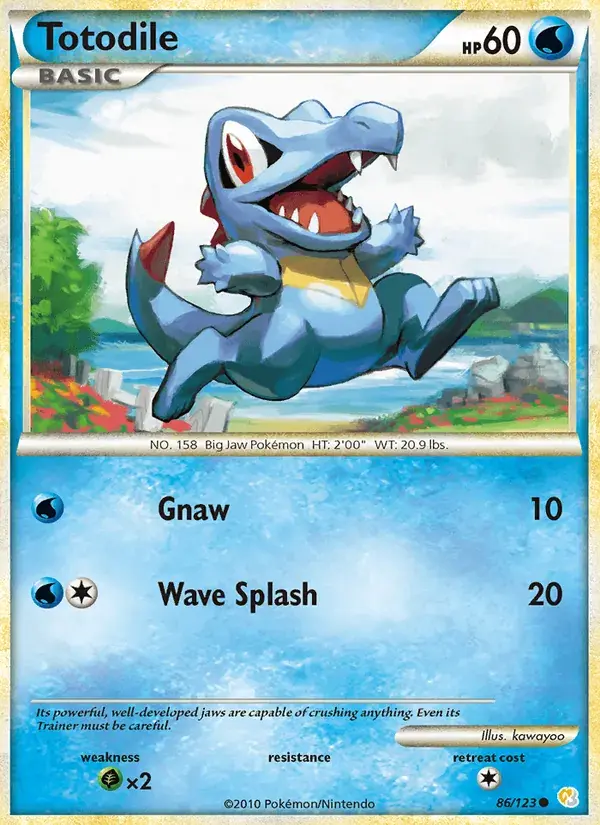 Totodile - 86/124 - HeartGold SoulSilver