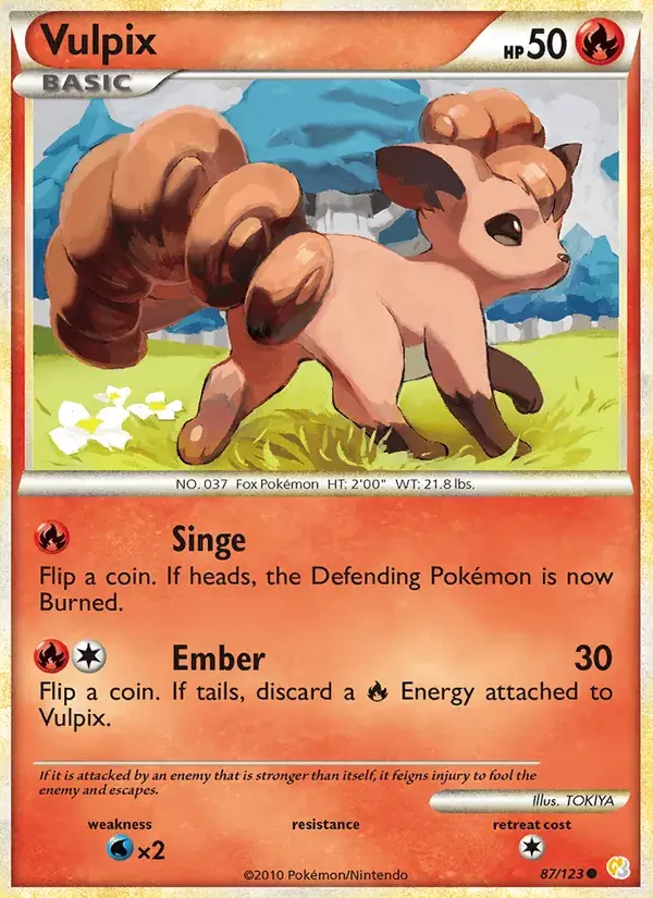 Vulpix - 87/124 - HeartGold SoulSilver