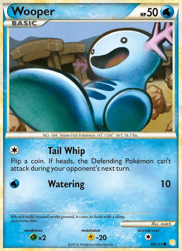 Wooper - 88/124 - HeartGold SoulSilver