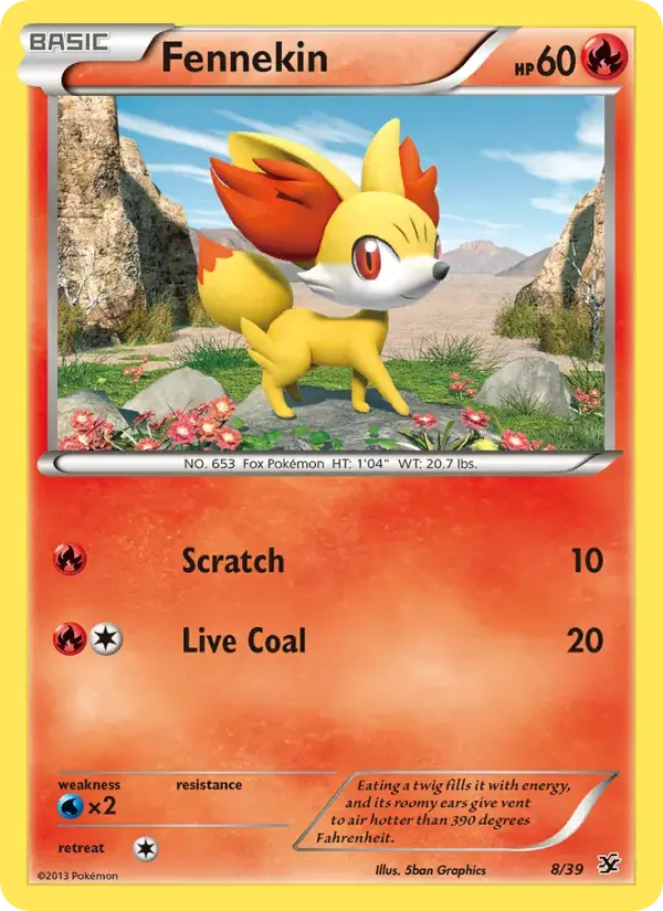 Fennekin - 8/39 - Kalos Starter Set