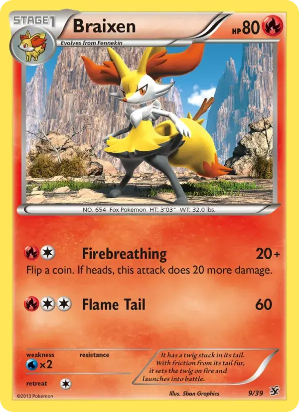 Braixen - 9/39 - Kalos Starter Set
