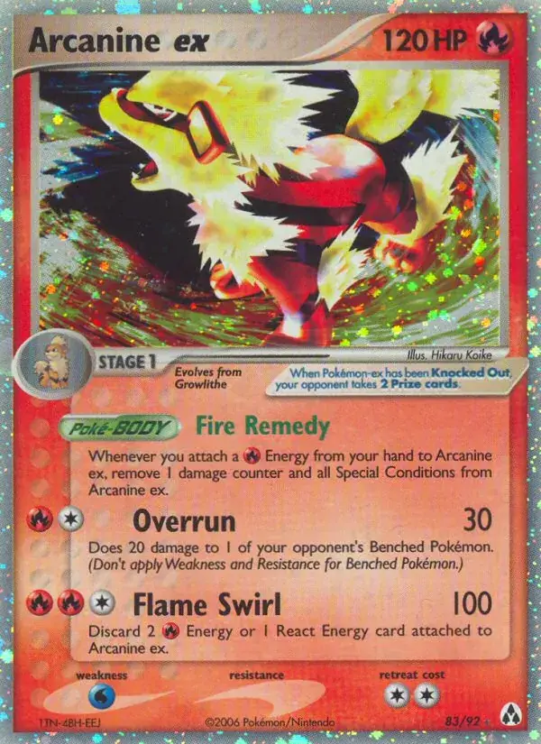 Arcanine ex - 83/93 - Legend Maker