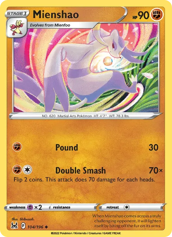 Mienshao - 104/217 - Lost Origin