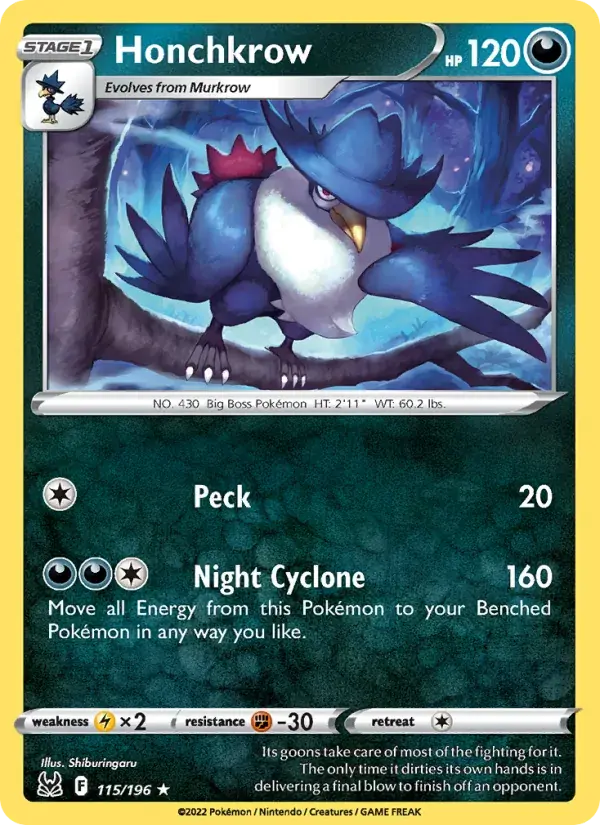 Honchkrow - 115/217 - Lost Origin