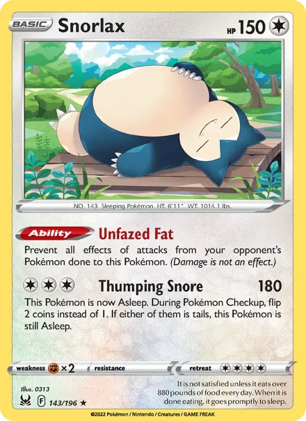 Snorlax - 143/217 - Lost Origin