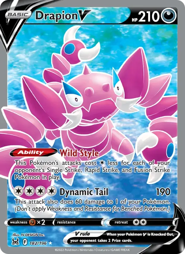 Drapion V - 182/217 - Lost Origin