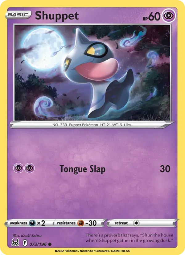 Shuppet - 072/217 - Lost Origin