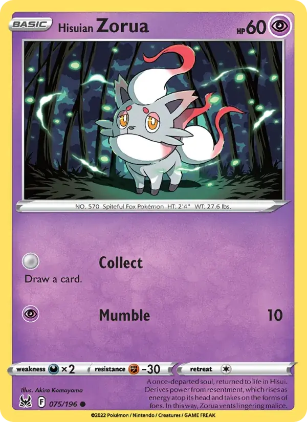 Hisuian Zorua - 075/217 - Lost Origin